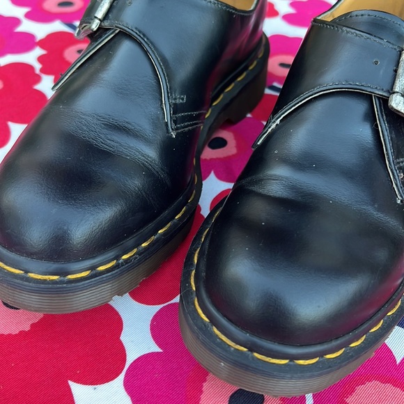 🏴󠁧󠁢󠁥󠁮󠁧󠁿 Dr. Martens MIE Vintage Monk Strap Black Oxfords UK 4 - Picture 12 of 17